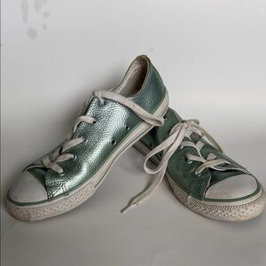 Metallic Green/Mint Converse Sneakers Size Kids 3